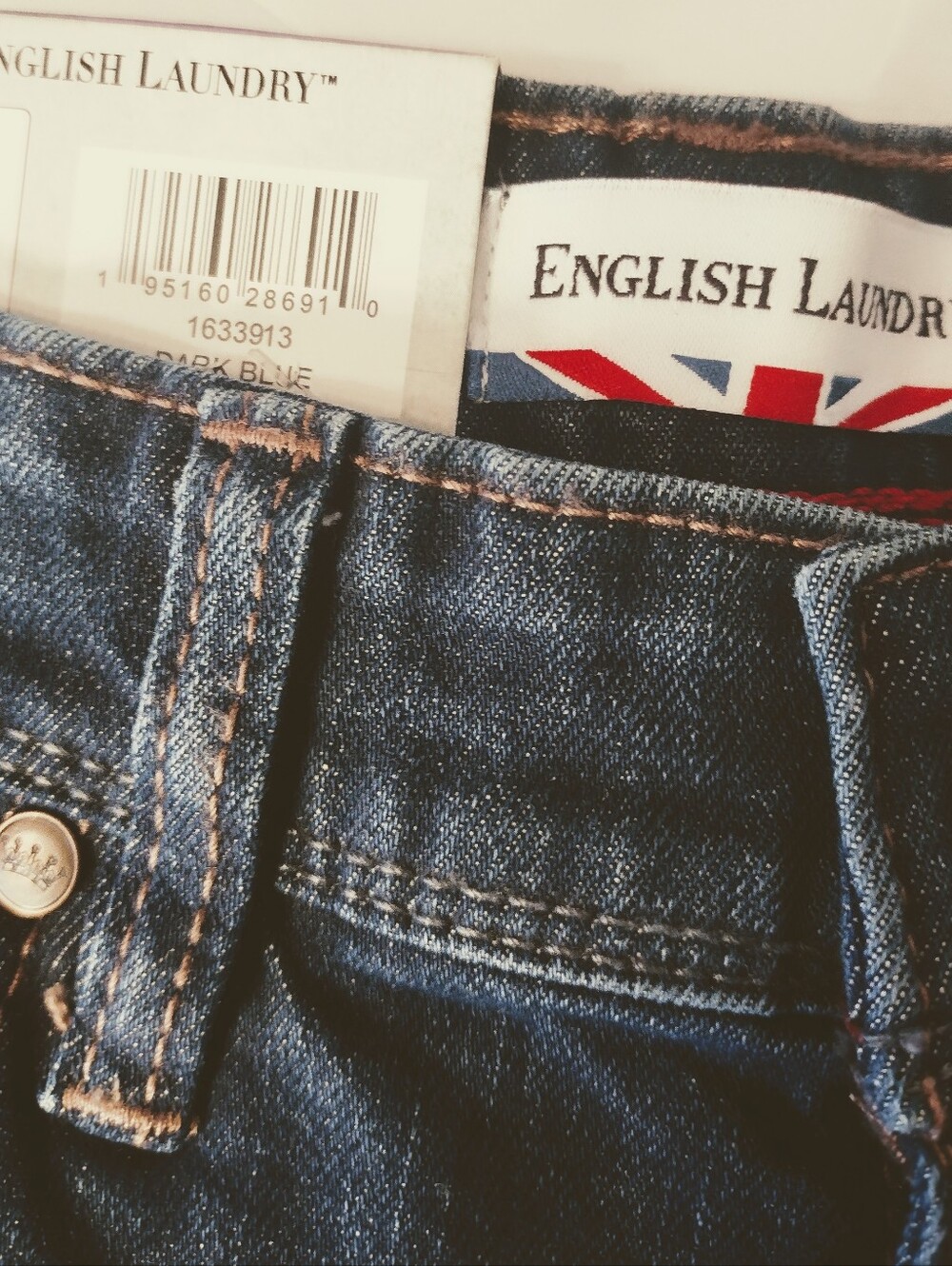 English Laundry NWT Men’s Straight Jeans - Dark Blue Denim 30W/32L